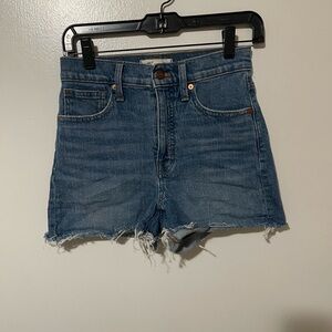 Madewell high rise denim short